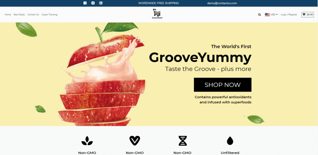 GrooveKart Store Startseite